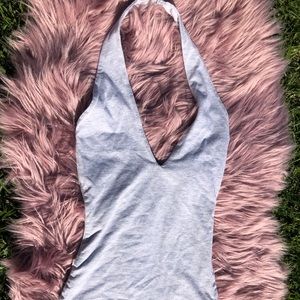 90s Gray backless bodysuit 🌪